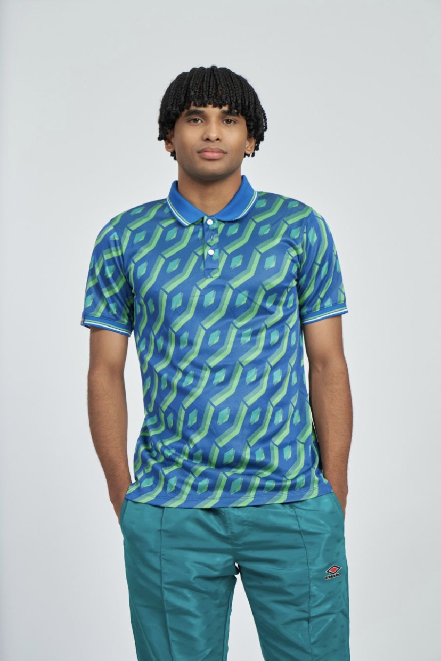 Polo Umbro Jacquard Shirt Quetzal Green Multi