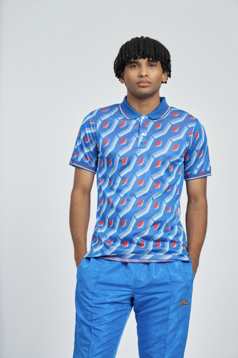 Polo Umbro Jacquard Shirt Regal Blue Multi