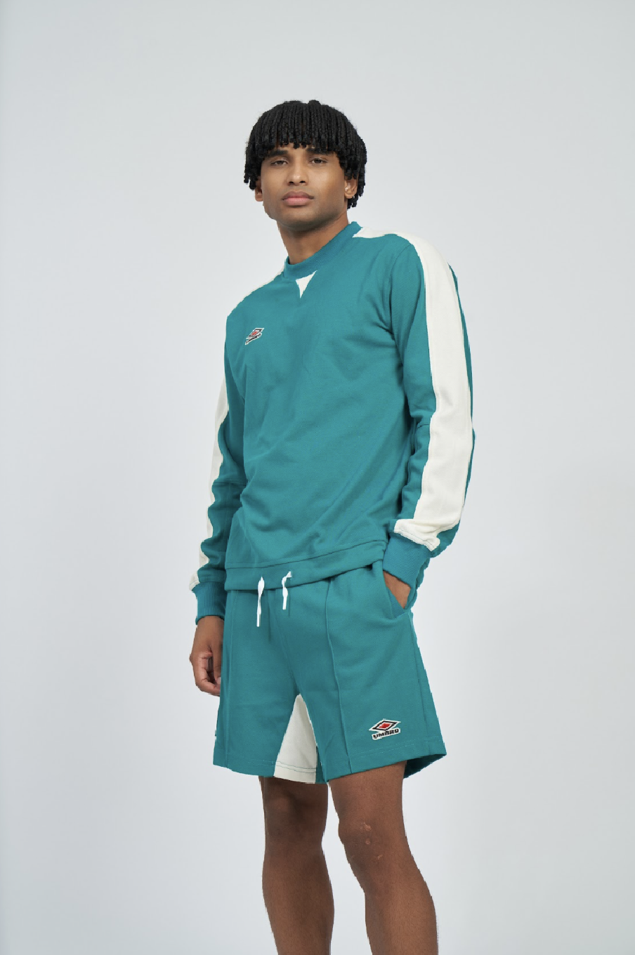 Sudadera Umbro Panelled Quetzal Green / Papyrus