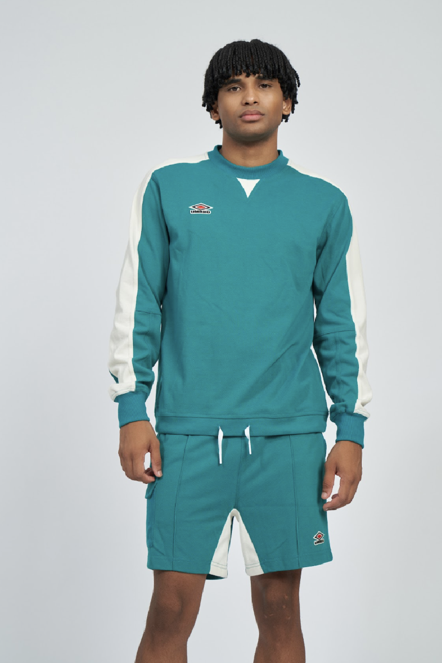 Sudadera Umbro Panelled Quetzal Green / Papyrus