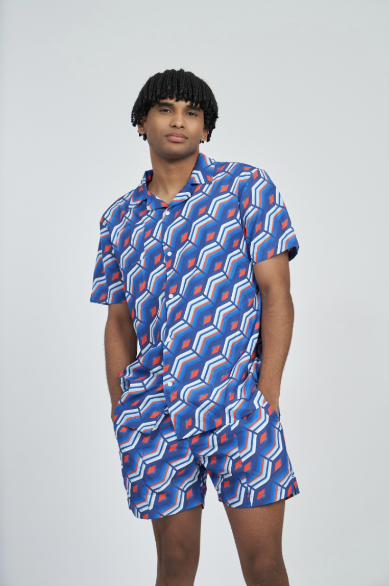 Camisa Umbro  Cabana Printed Regal Blue Multi