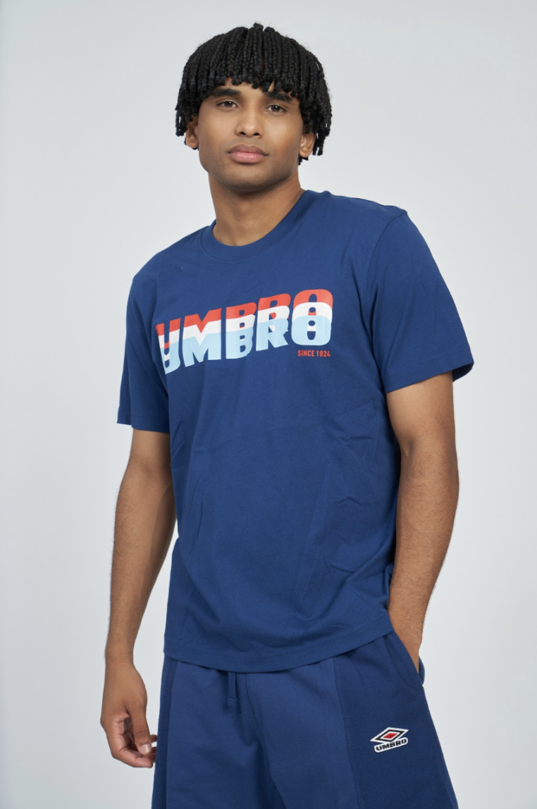 Camiseta Umbro Layered Logo Tee Estate Blue