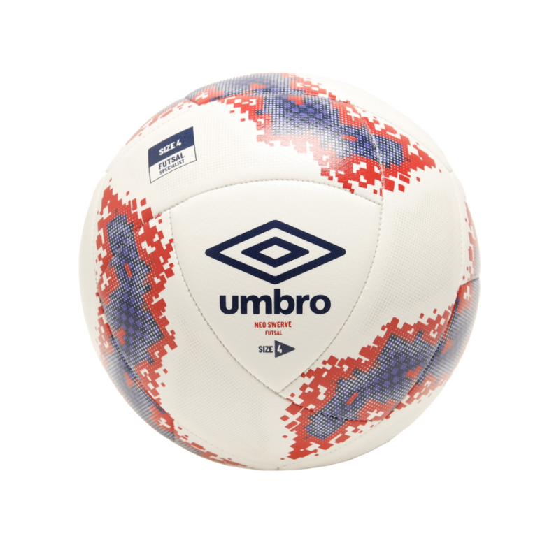 Balón de Fútbol Sala Umbro Neo Futsal Swerve White / Estate Blue / Rococco Red