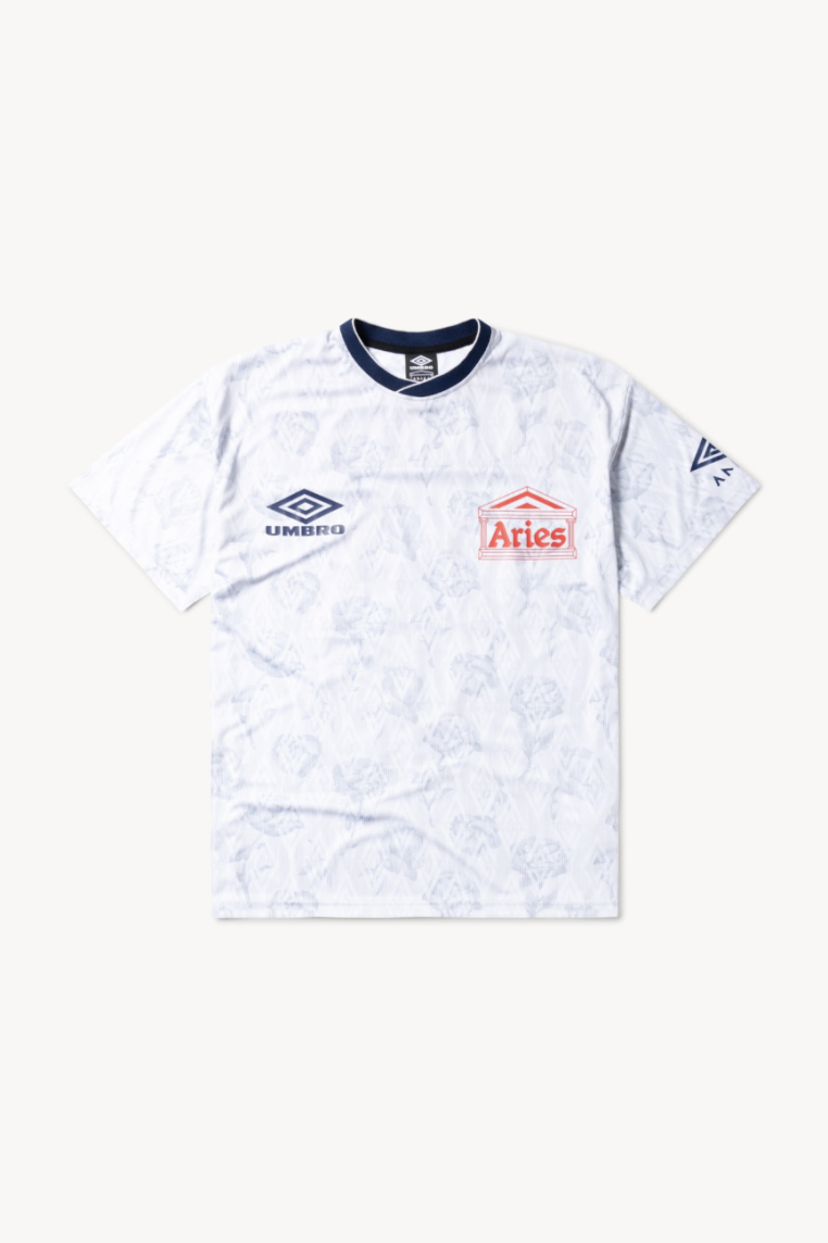 Aries x Umbro White Roses SS Football Jersey T-shirt