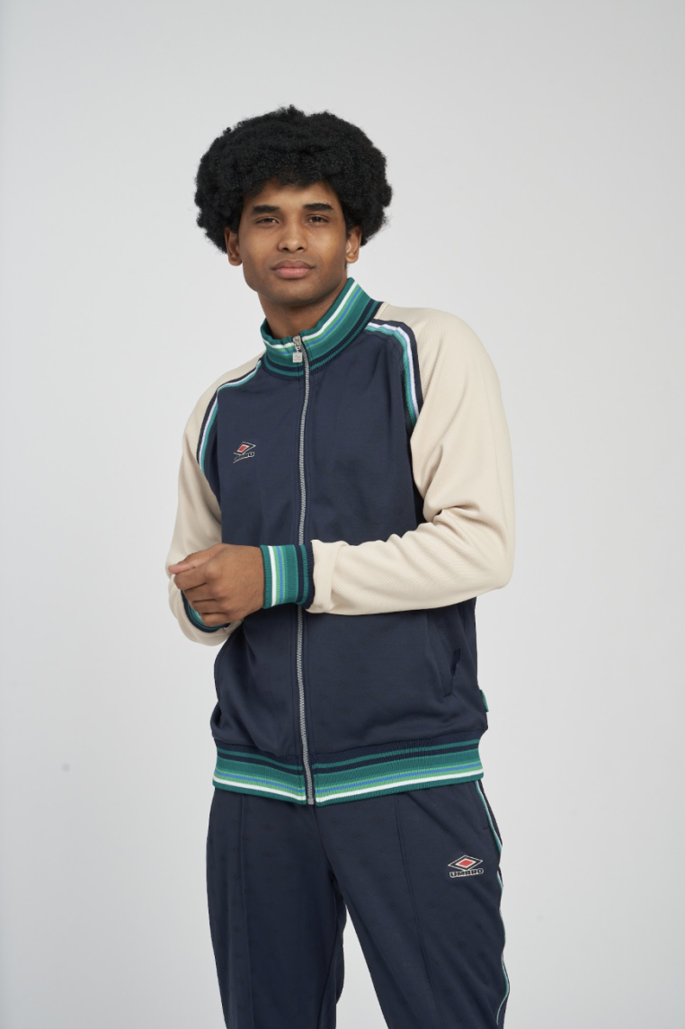 CHAQUETA UMBRO MONOGRAM ANTHEM JACKET DARK NAVY / FOG / PEPPERMINT GREEN