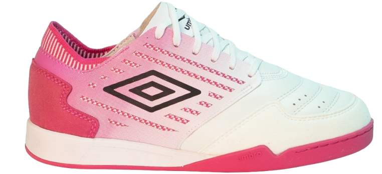 Chuteira Umbro Chaleira II Pro rosa/branca/preta de futsal