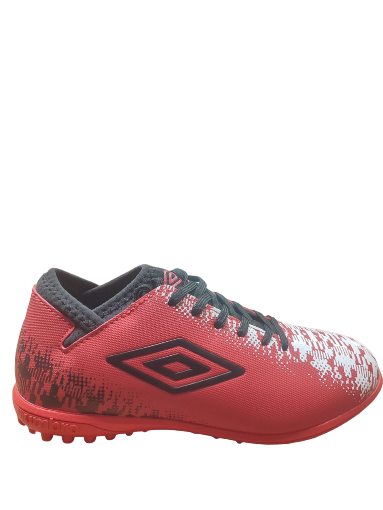 BOTA DE FÚTBOL UMBRO FORMATION TF - JUNIOR - RED / BLACK