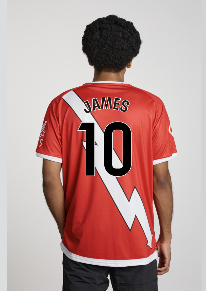 DORSAL "JAMES" UMBRO RAYO VALLECANO AWAY 24-25 JERSEY 2