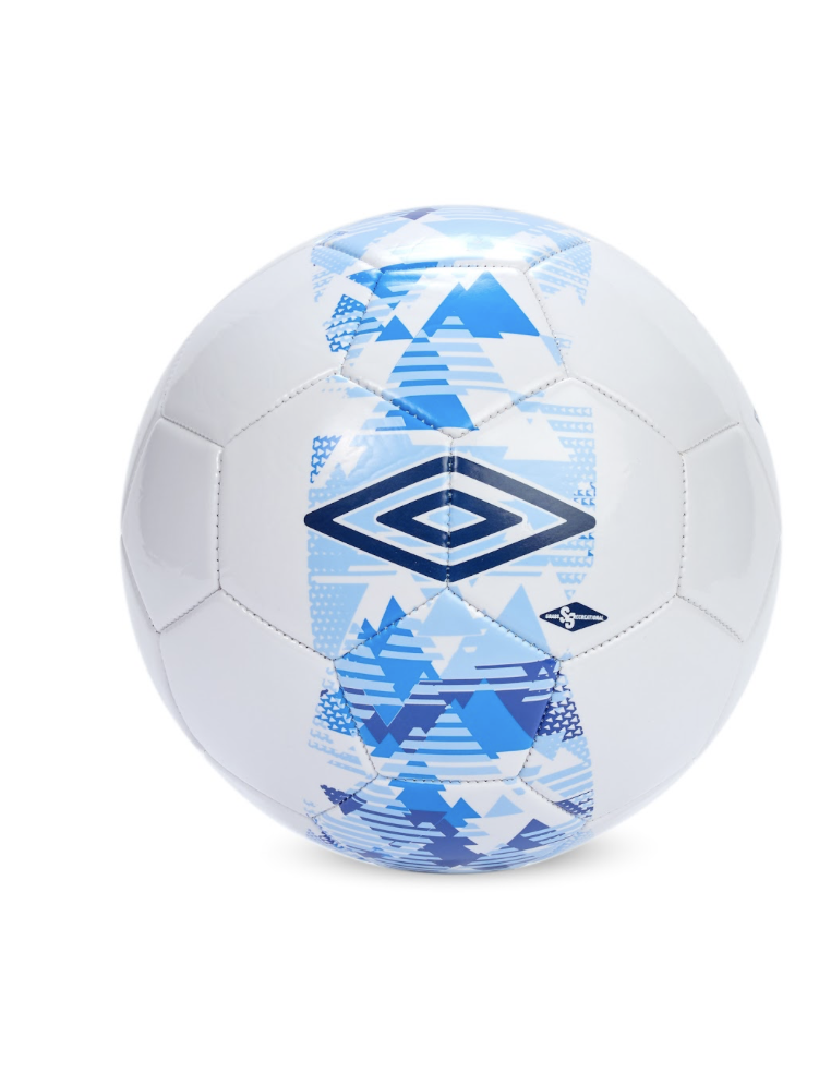 Bola de Futebol Recreativo Umbro Formation Branco / Azul Marinho Escuro / Azul Céu