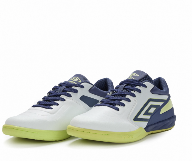 Zapatilla de Fútbol Sala Umbro Chaleira III Pro White / Skipper Blue / Shadow Lime