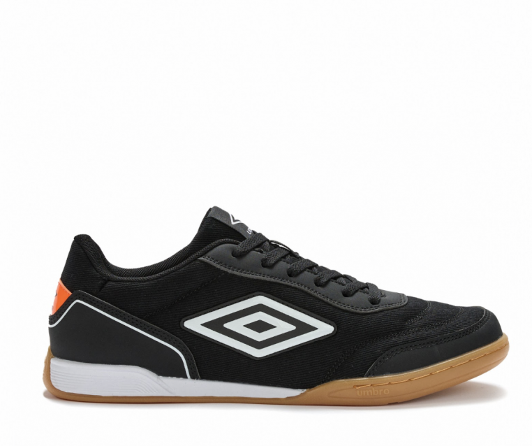 Chuteira de Futsal Umbro Sala Street III Preta / Branca / Laranja Shocking