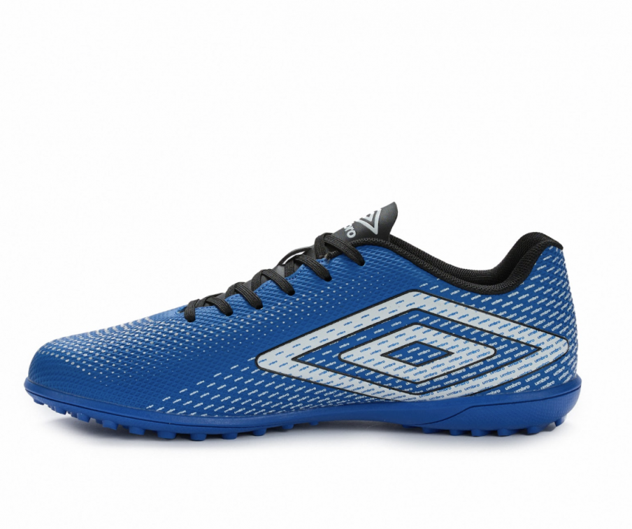 Chuteira Umbro Aurora II TF Classic Azul / Branco / Preto