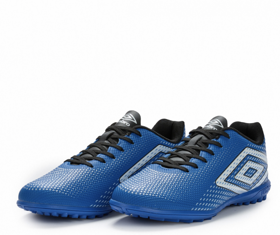 Chuteira Umbro Aurora II TF Classic Azul / Branco / Preto