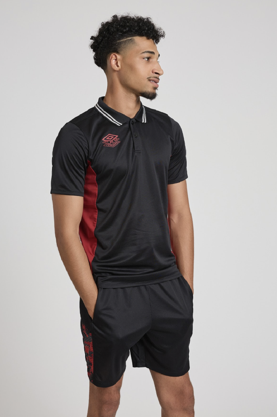 POLO PRO TRAINING ACTIVE POLO PRETO / VERMELHO DÁLIA