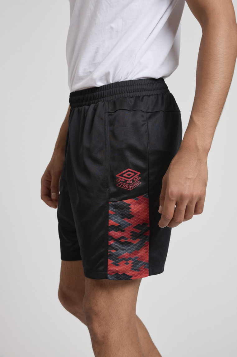 Kurze Umbro Pro Training Active Short Schwarz / Rot Dahlie