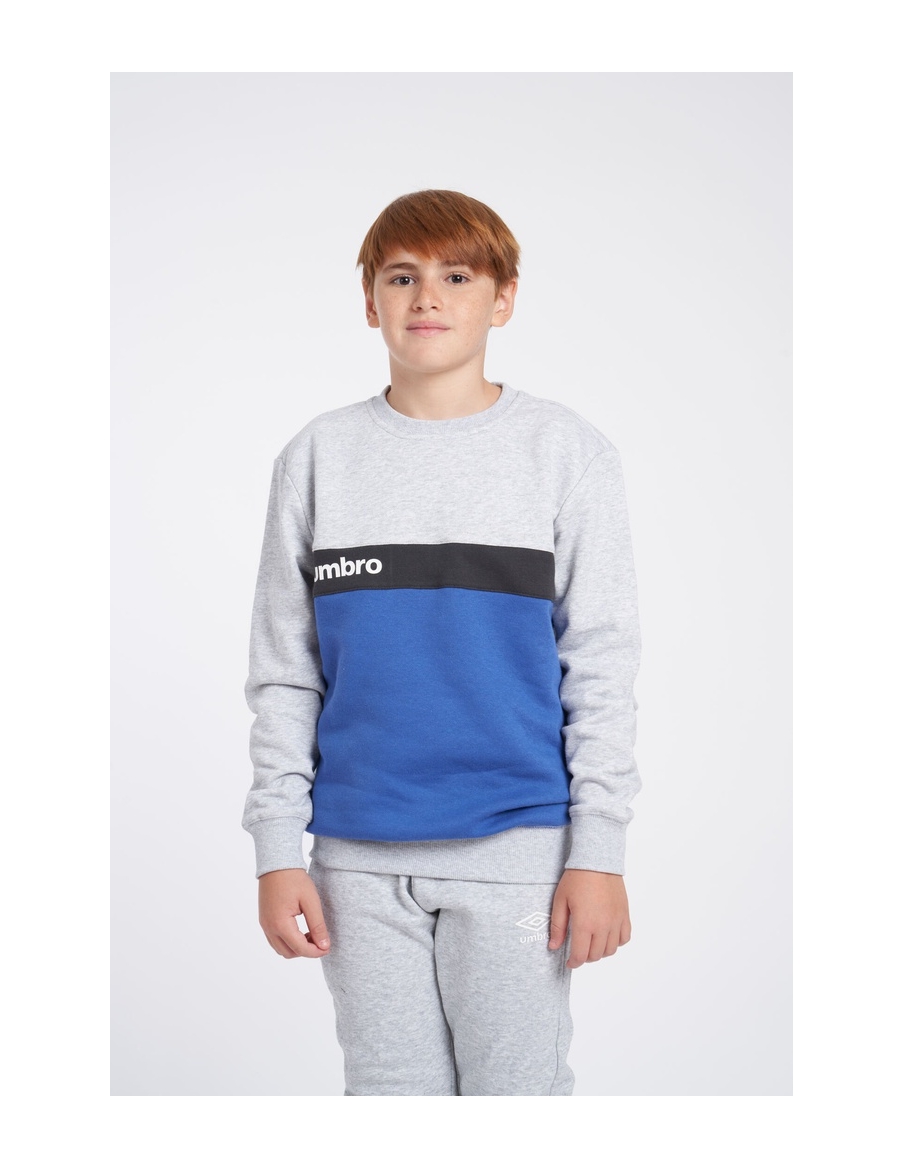 Sudadera Umbro Fw Sportswear Sweat Grey Marl / Nouvean Navy / Woodland Grey - JNR