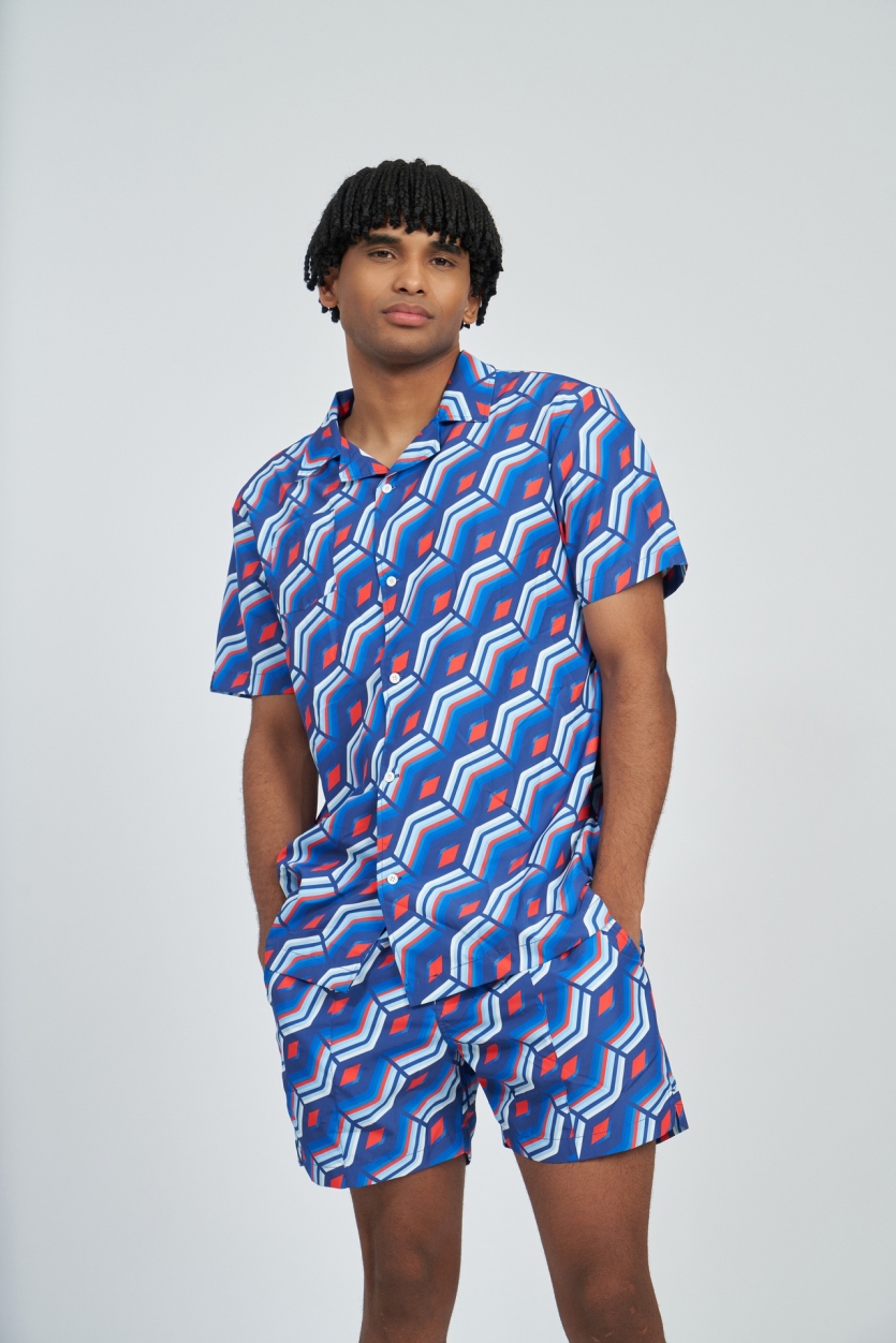 Camisa Umbro Cabana Printed Regal Blue Multi