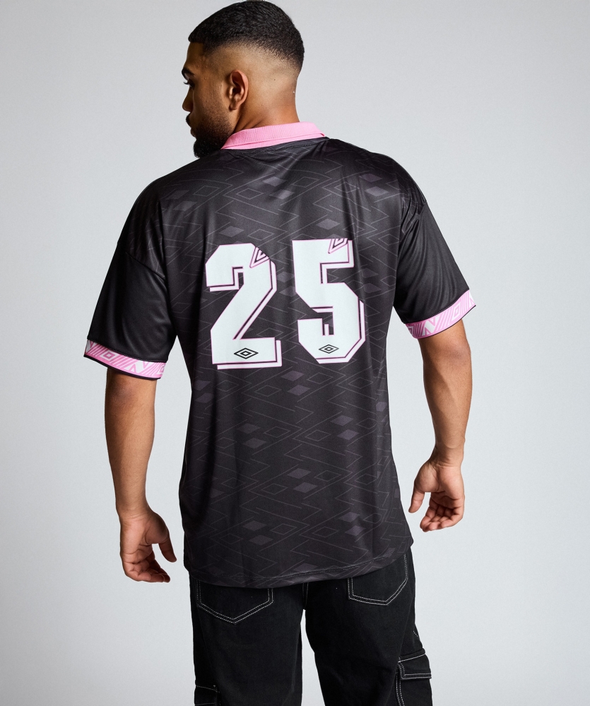 Camiseta Umbro Terceiro Terceiro 2025 T-shirt preto / rosa