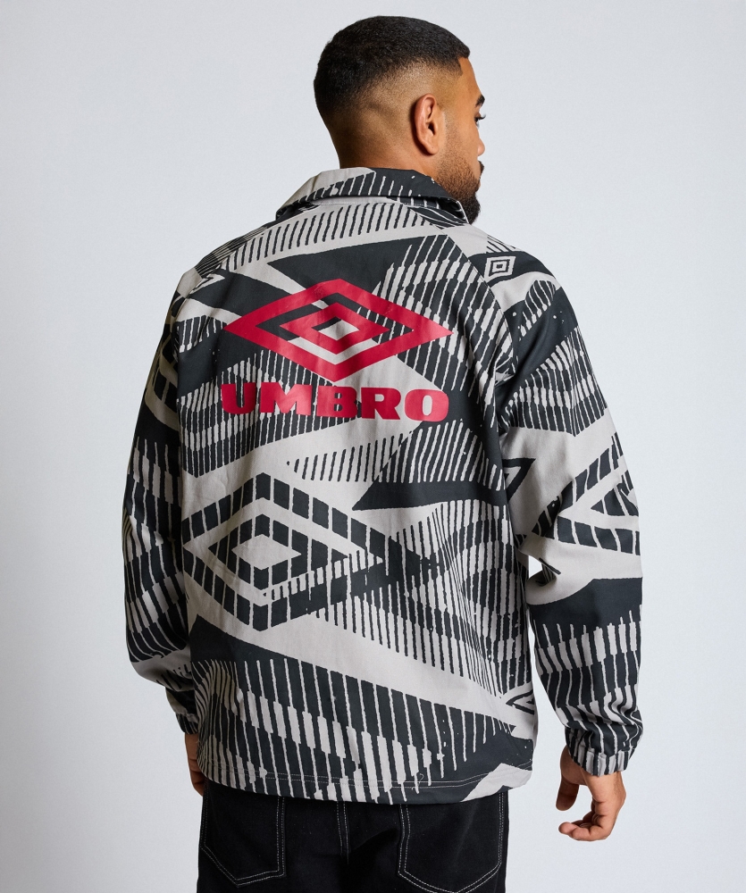 Umbro Printed Drill Jacket Top Ultimate Gray 2