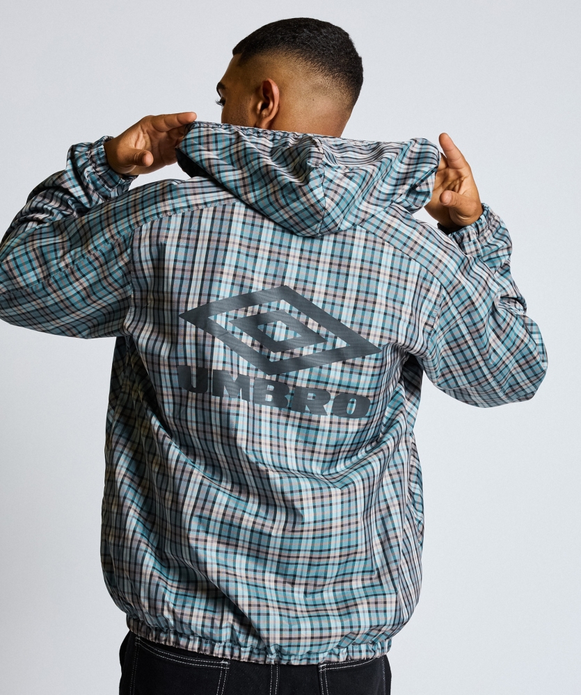 CHAQUETA UMBRO CHECKED CAGOULE GREY / BLUE CHECK