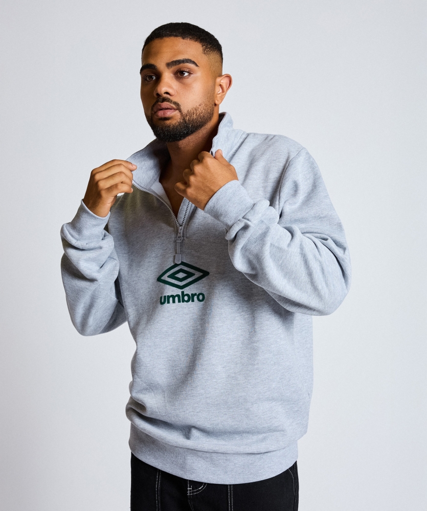 SUDADERA UMBRO TALA HALF ZIP ULTIMATE GREY / STORM
