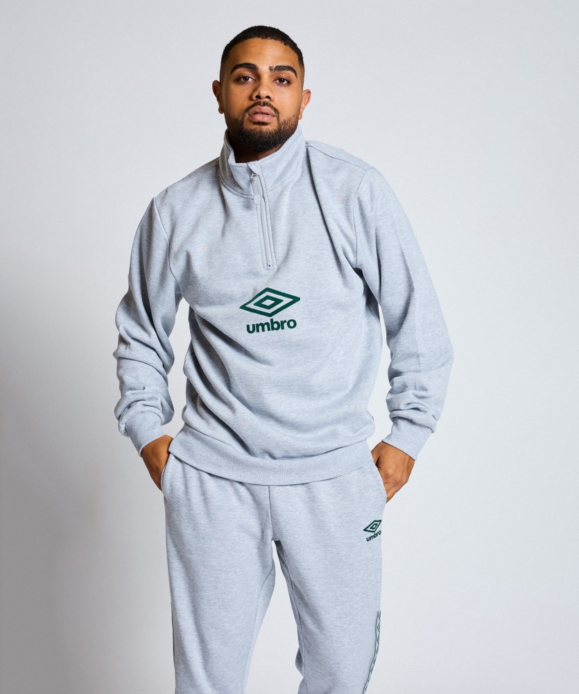 SUDADERA UMBRO TALA HALF ZIP ULTIMATE GREY / STORM