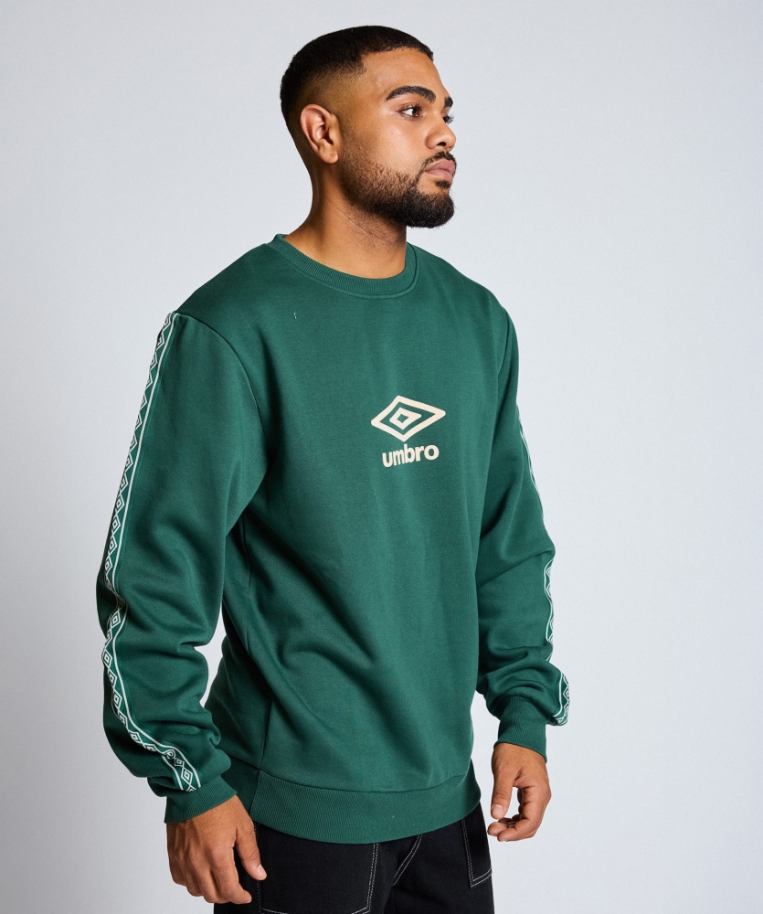 SUDADERA UMBRO TAPE SWEAT / ambrosia green / white 2