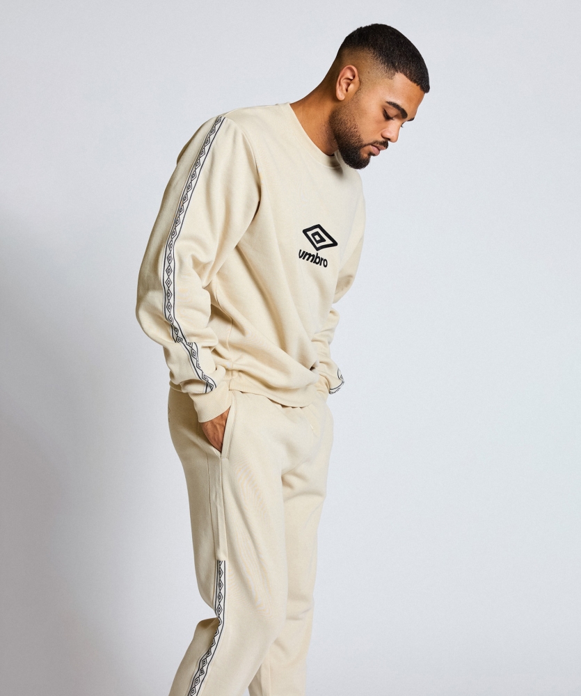 SUDADERA UMBRO TAPE SWEAT / baby breath / terra cotta