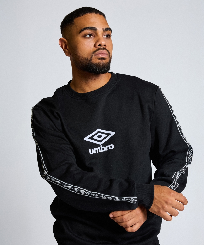 SUDADERA UMBRO TAPE SWEAT / black / white