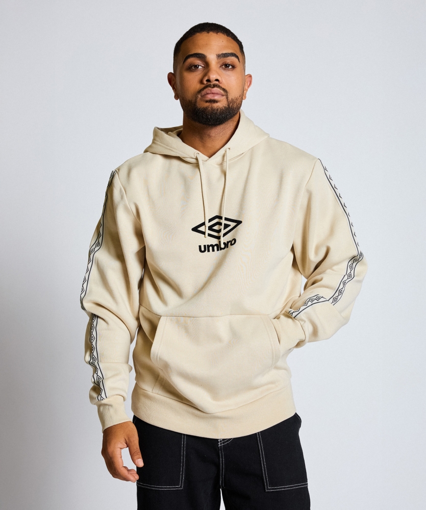 SUDADERA UMBRO TAPE HOODIE / baby breath / terra cotta