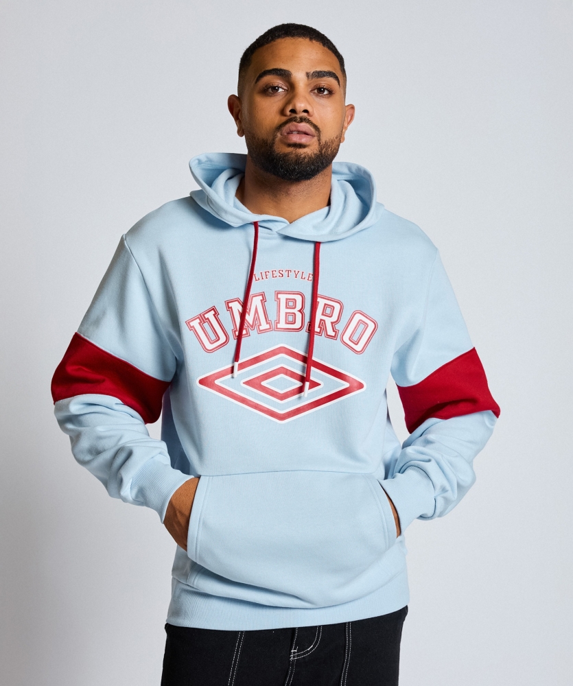 SUDADERA UMBRO TALA HOODIE SKY BLUE / WHITE / CHILLY PEPPER 2