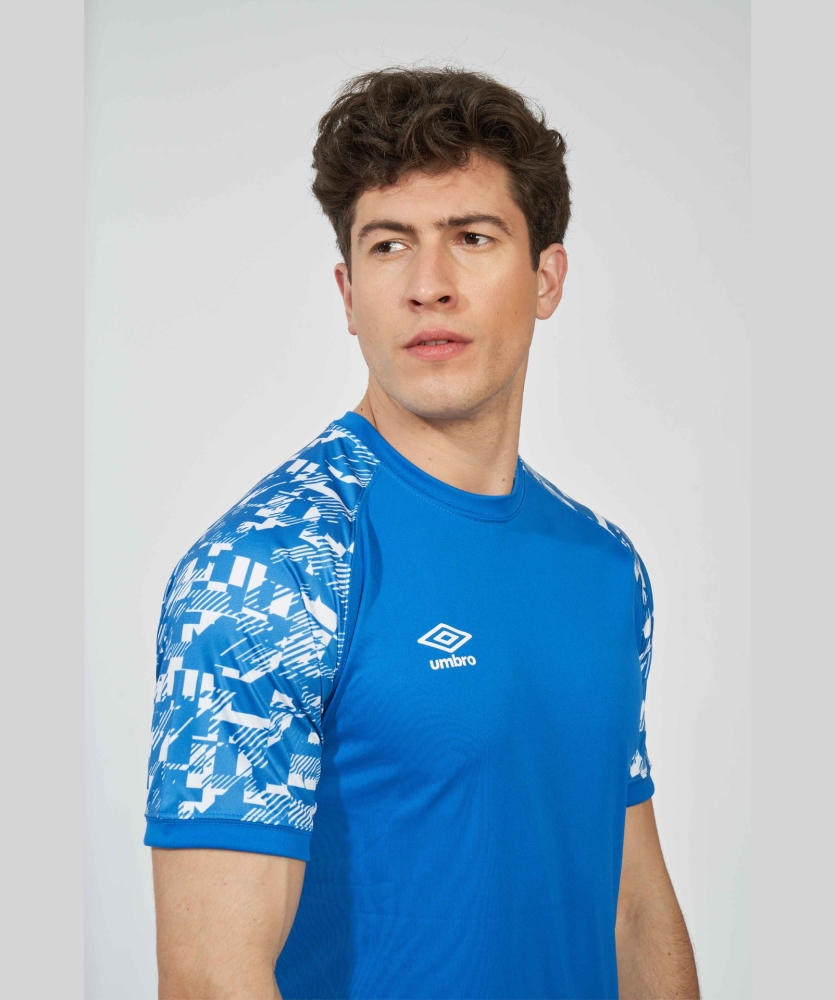 T-SHIRT KABELE ROYAL / WHITE