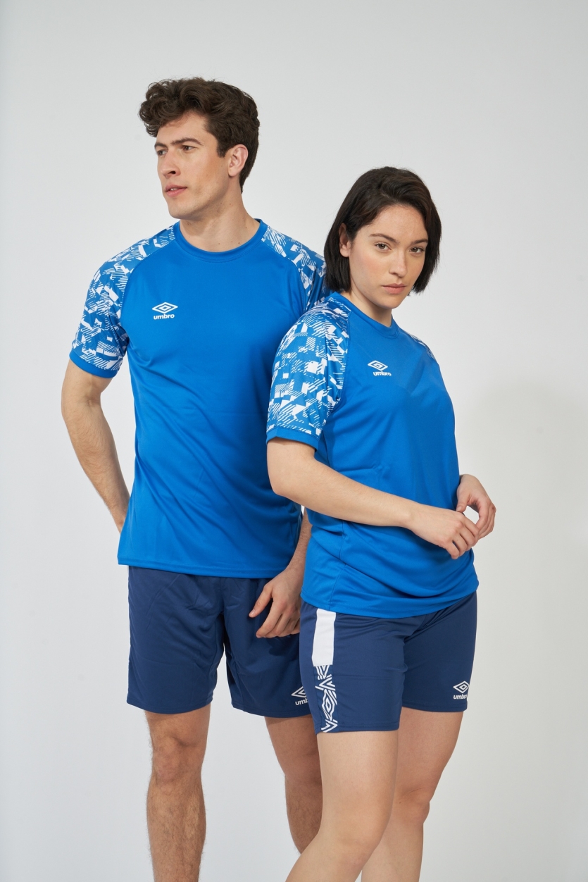 T-SHIRT KABELE ROYAL / WHITE