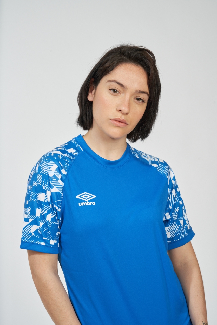 T-SHIRT KABELE ROYAL / WHITE