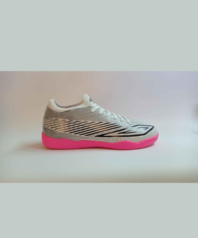 Socket Slip Sala Umbro Veloce Lt V Ic - Junior - White / Black / Pink GLO