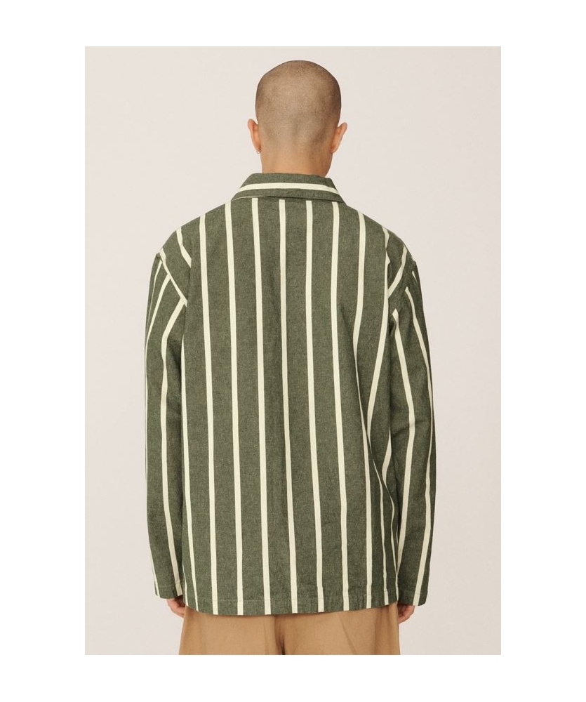 Chaqueta Umbro YMC Striped Refs Jacket Rain Forest / Cannoli Cream