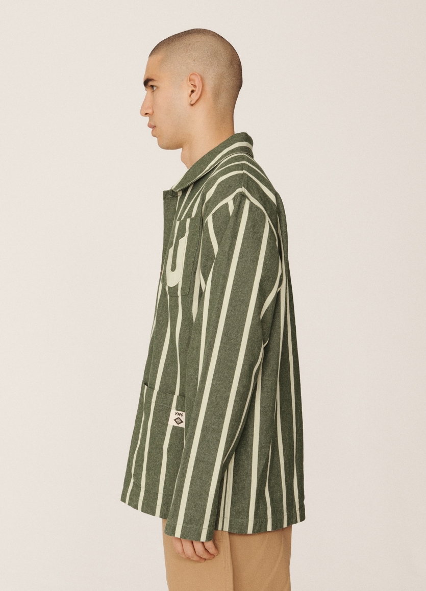 YMC Striped Refs Jacket Rain Forest /...