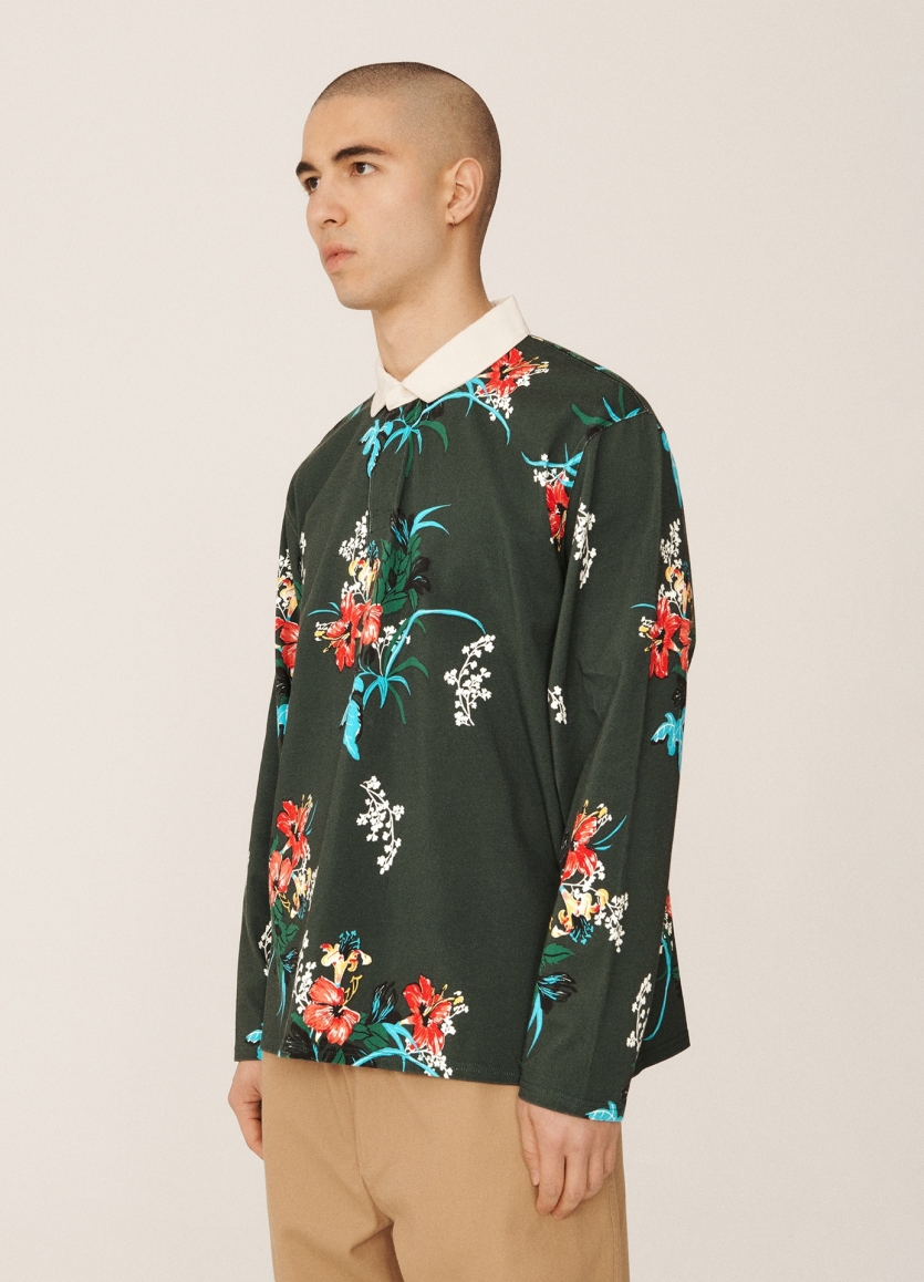 YMC Aloha Print Jersey Shirt Floral...