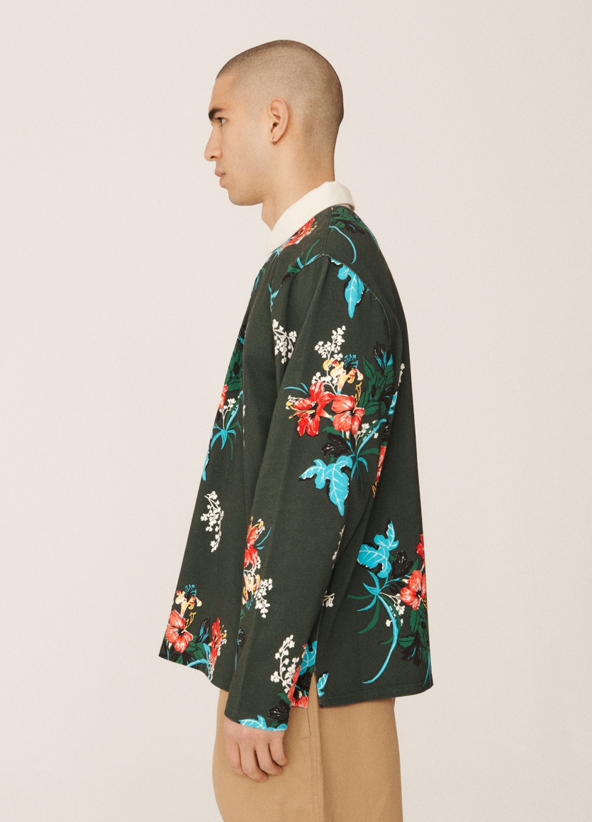 YMC Aloha Print Jersey Shirt Floral Multi