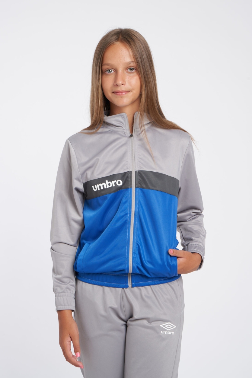 Jaqueta Umbro FW Sportswear Track Top - Jnrgrey Marl / Nouvean Marinha / Woodland Gray