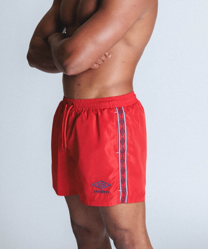 Roupa de banho Umbro Swim gravado em fogo vermelho /...