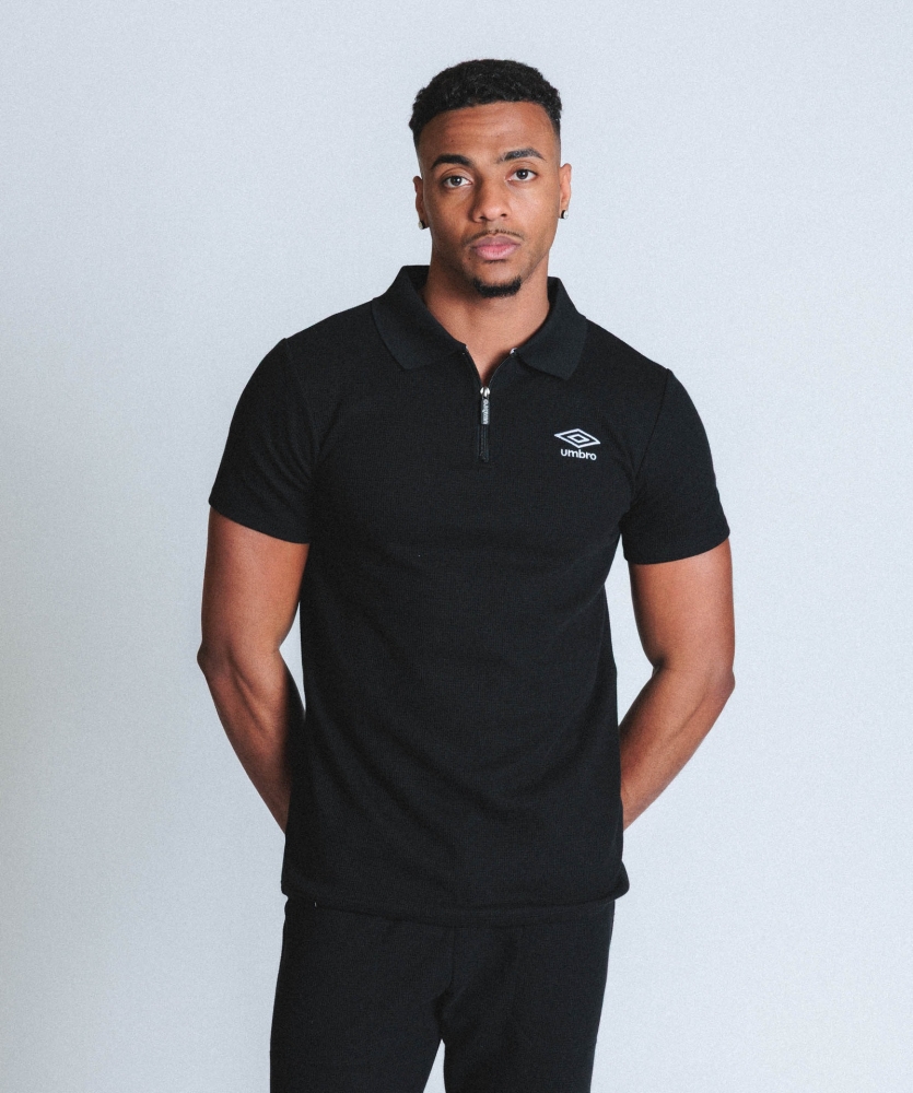 Polo Umbro Waffle Polo Black
