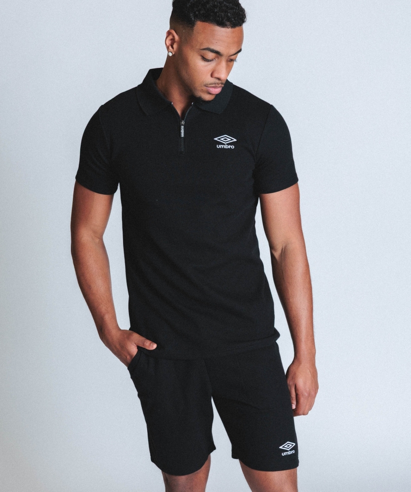 Polo Umbro Waffle Polo Black