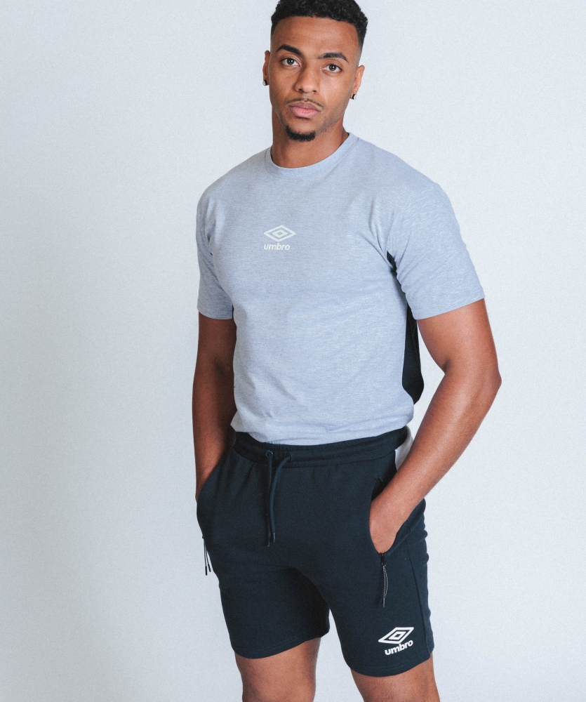 Short Umbro Panelled Short Dark Navy / Grey Vigore
