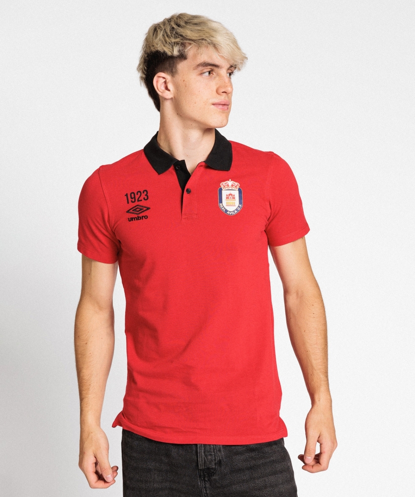 Polo Umbro Real Ávila Contrast Pique Red / Black