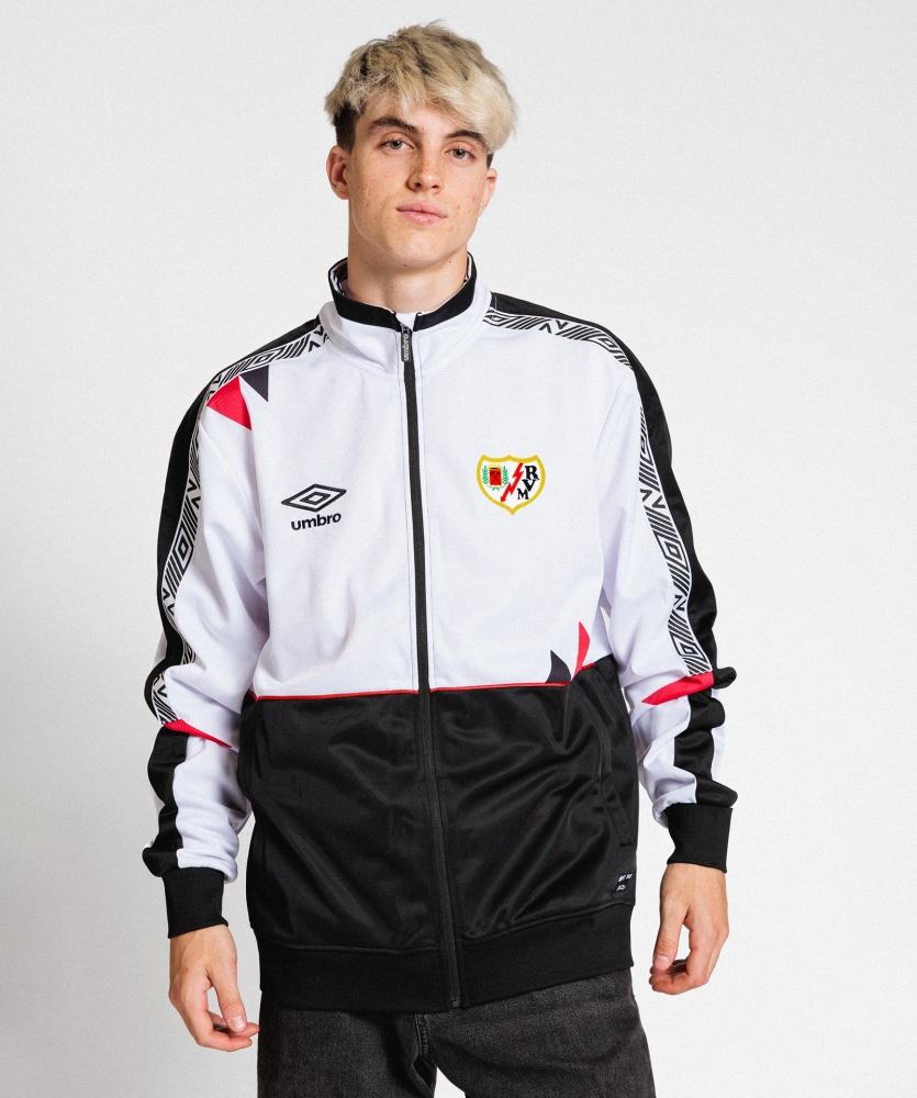 Chaqueta Umbro Nobleza Rayo Vallecano Retro Poly Jacket Classic Print Black / White / Red