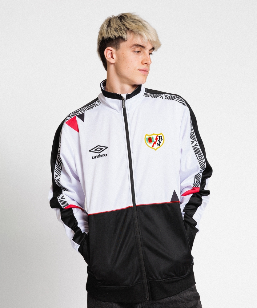 Chaqueta Umbro Nobleza Rayo Vallecano Retro Poly Jacket Classic Print Black / White / Red