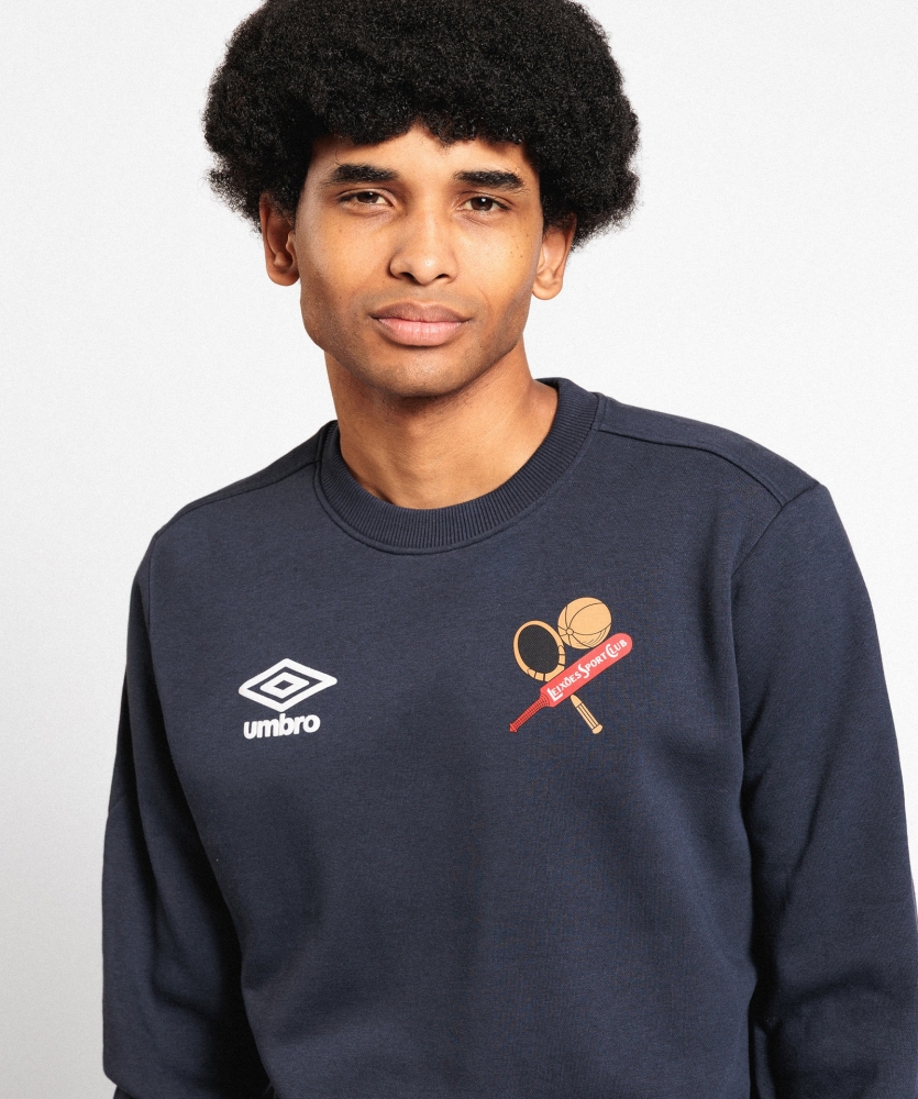 Sudadera Umbro Leixões Wardrobe Neck Navy 2