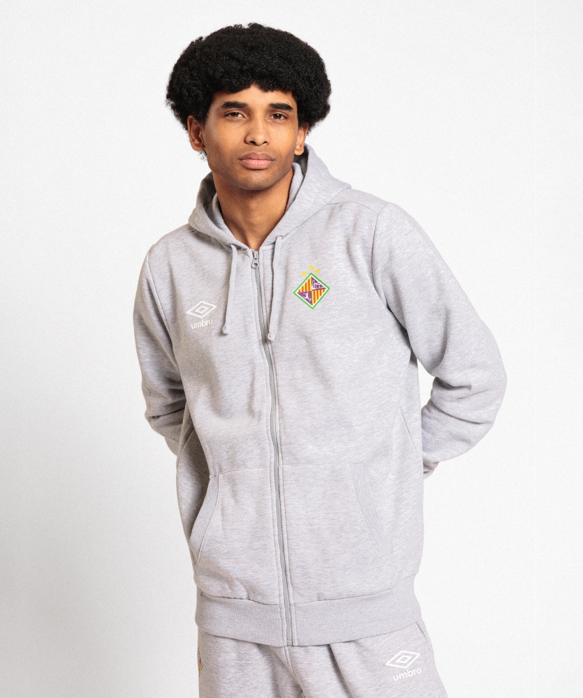 Chaqueta Umbro Palma Futsal Wardrobe Zip Hoodie Small Logo Grey / White / Grey