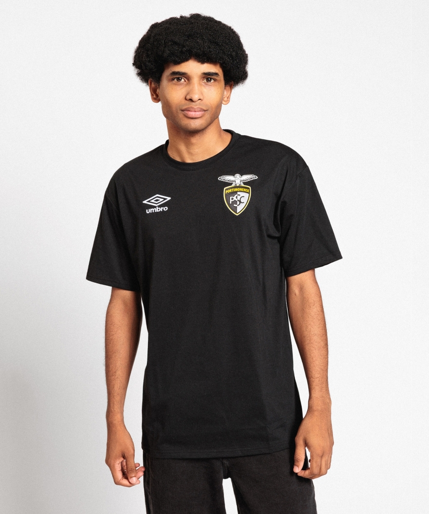 Camiseta Umbro Portimonense Essential Wardrobe Small Logo Black / Brilliant White